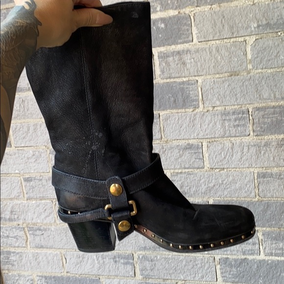 MIU MIU Harness suede boots - Picture 5 of 16